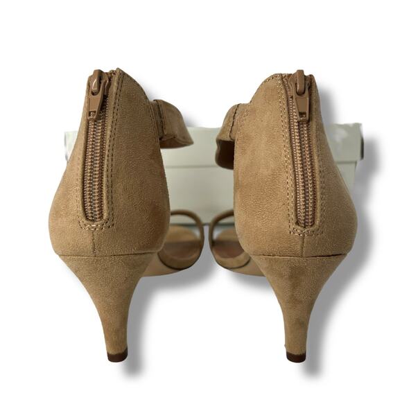 NEW Style & Co Tan Rhinestone Ankle Strap Heels Size 10 Neutral Sparkle Formal - Picture 9 of 12